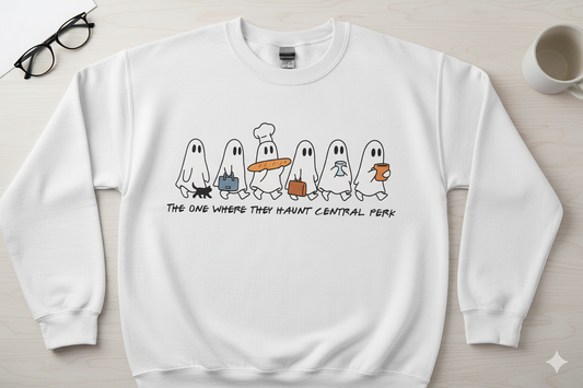 Friends TV Show Unisex Sweatshirt -  The One Where They Haunting Central Perk